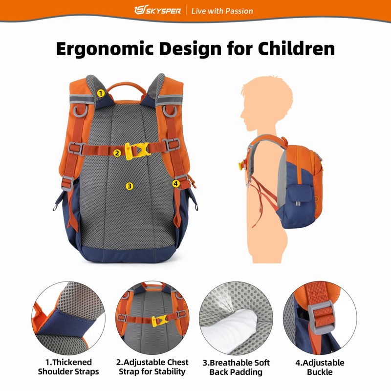 SKYSPER Kids Backpack 10L Toddler Backpack Travel Daypack for Preschool