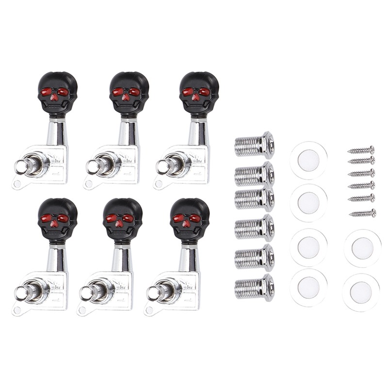 Skull Shape Tuning Peg Zinc Alloy Machine Heads Tuner Set