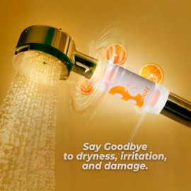 Coolang Universal Vita C Shower Filter: Unveil Radiant Skin & Hair with K-Beauty Secrets (Breezy-Sweet Citrus)