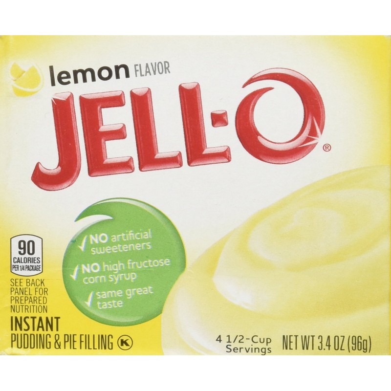 Jell-O Instant Pudding & Pie Filling Mix, Lemon Flavored, Fat