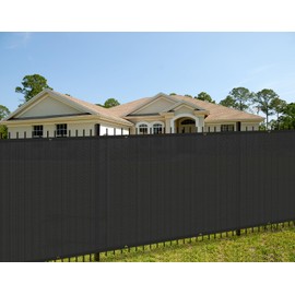 COARBOR 4' x 128' Fence Privacy Screen Heavy Duty Windscreen Fencing Mesh Shade Net Cover for Outdoor Wall Backyard Patio Deck and Porch, Black