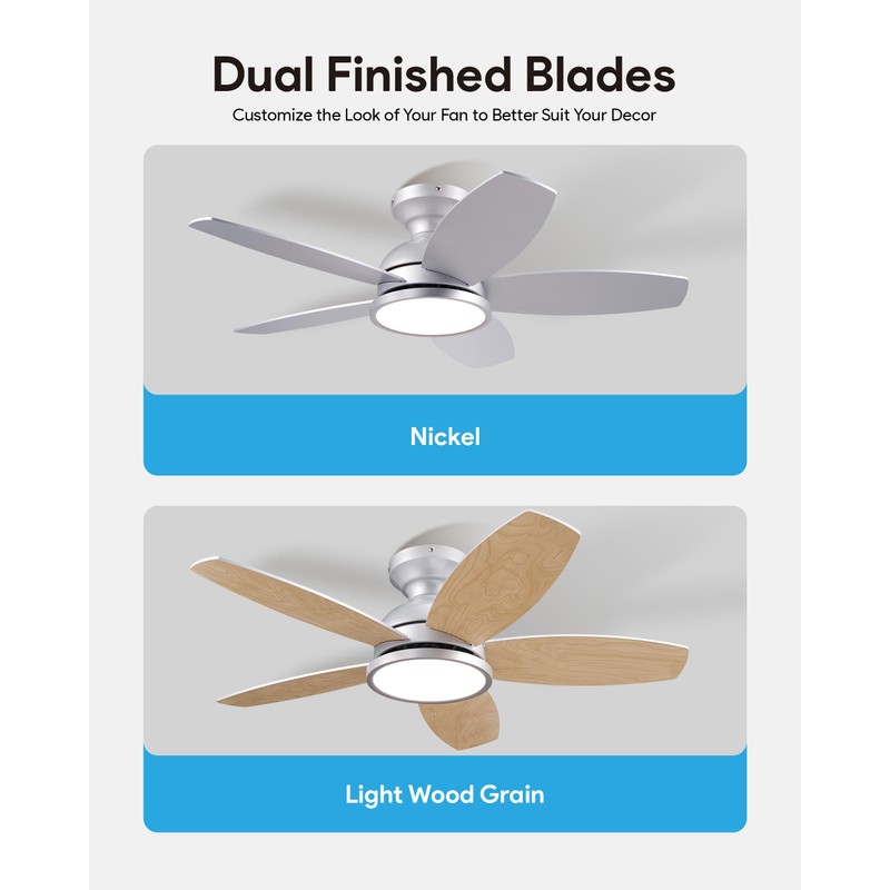 VONLUCE Ceiling Fans with Lights, 36 Inch Ceiling Fan and