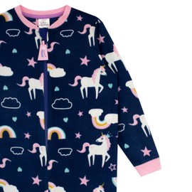 Harry Bear Girls' Unicorn Onesie, blue