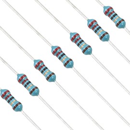 YOKIVE 100pcs 22 Ohm Resistor, 1/4W (0.25W) Metal Film Fixed Resistor, Tolerance +/-1% Resistors, ROHS Certificated