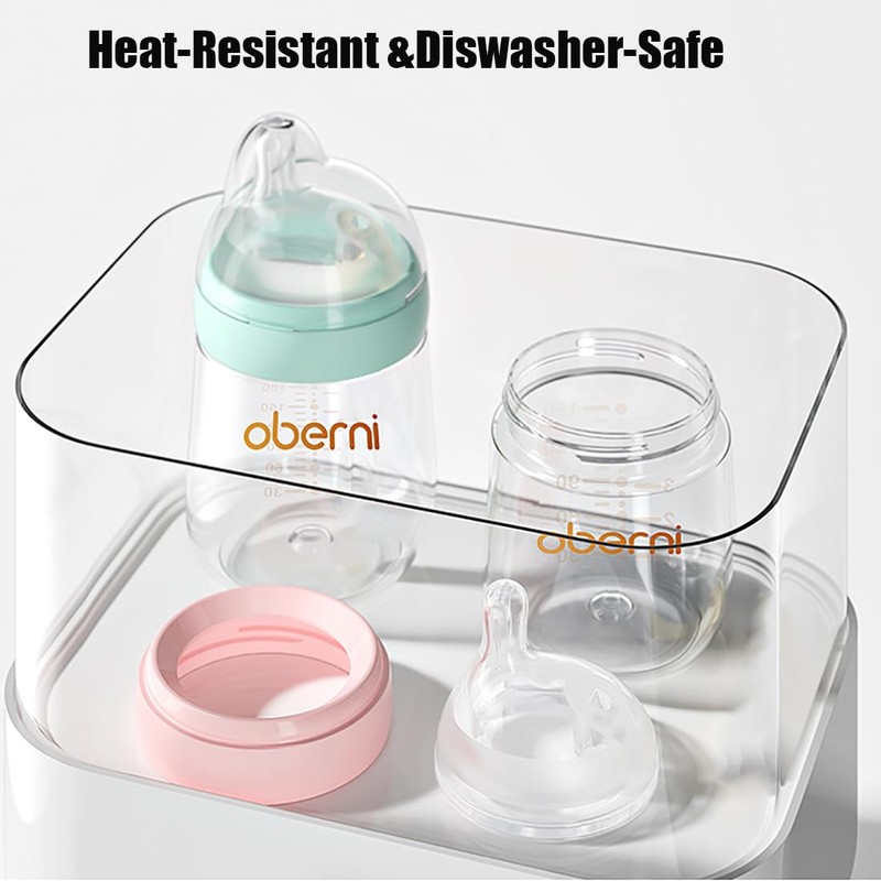 Oberni Baby Bottles with Off-Centered Natural Flow Nipple for 0+