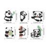 GLOGLOW Panda Embroidery Patch 6 Panda Iron on Patches for