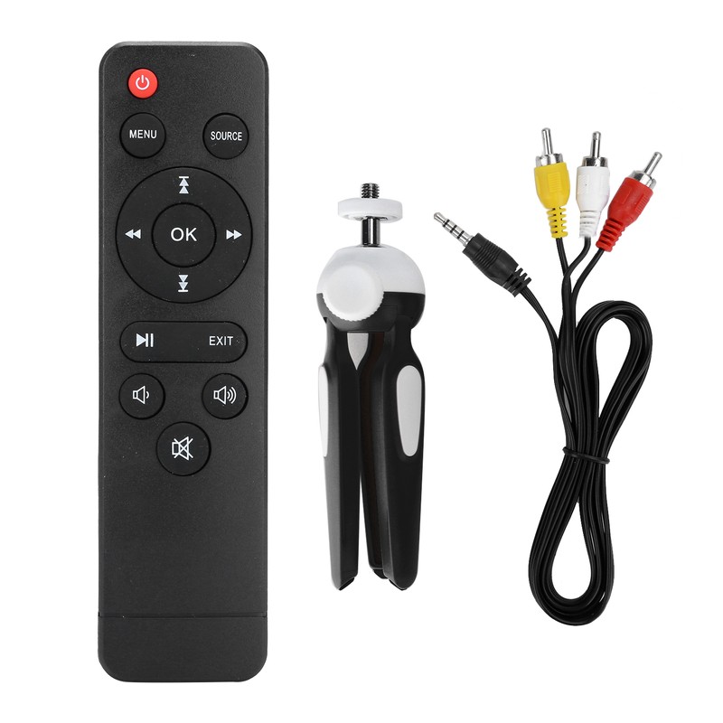 Mini Portable LED Projector 1800LM with Tripod Bracket for Home