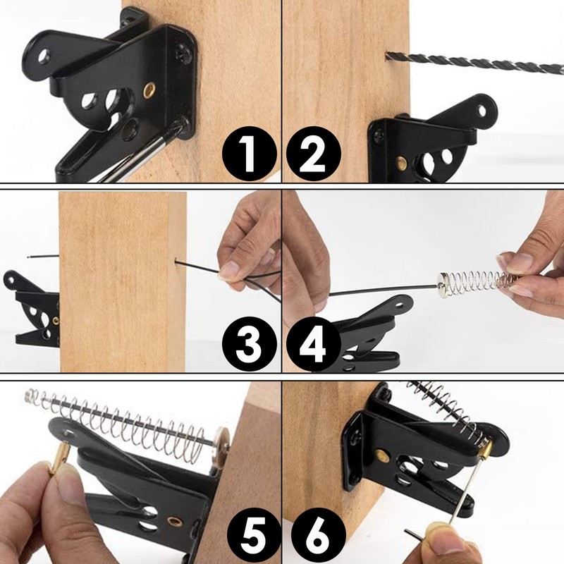 Linkidea Long Self Locking Gate Gravity Latch, Carbon Steel Spring