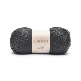 Caron Simply Me Luster Obsidian Yarn - 2 Pack of 170g/6oz - 65% Nylon, 35% Acrylic - #4 Worsted (Medium) - 360 Yards - Knitting/Crochet
