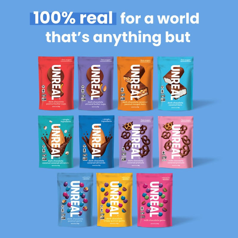 UNREAL Complete Variety Pack (6 Bag Sampler) | Less Sugar,