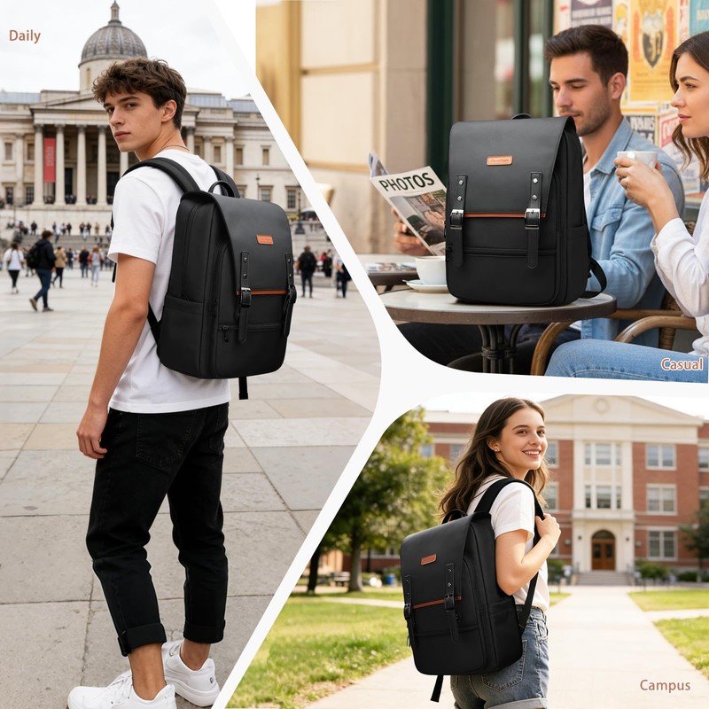 HEROIC KNIGHT Slim Laptop Backpack for Men & Women, Vintage