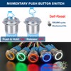 DMWD 1Pc 22mm Momentary Metal Push Button Switch 12V 24V