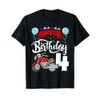 It`s My Birthday Party 4 Themed Motorcycle Birthday T-Shirt