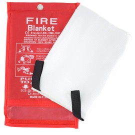 Parcil Distribution PD-452 Emergency Fire Blanket Car Emergency Kit Fire Extinguisher for Home & Kitchen, Woven Fiberglass Household Essentials, Chemical Free, No Mess, Heat Resistant Blanket, Large