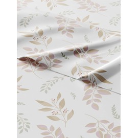 Kids Leaves Queen 4 Piece Sheet Set - Boys, Girls, Teens, Toddler - Easy Fit Deep Pockets - Breathable, Hotel Quality Bedding Sheets - Machine Washable - Wrinkle Free - Cute, Cozy, Soft - CGK Linens