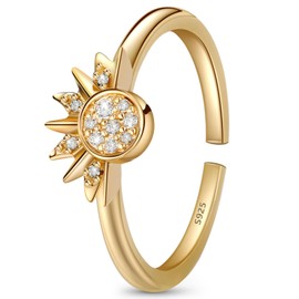 J.Fée Anxiety Ring 925 Silver Women's Anxiety Ring Spinner Ring Women's Ring Anti-Stress Ring Silver Rings 925 Women Rings Women's Rings Silver 925 Women's Jewellery Gifts Women, Silver