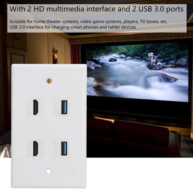 2 HD Multimedia Interface 2 USB3.0 Ports Panel Weld Free