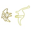 100pcs Shaped Paper Clips Pterosauria Yellow Dinosaur Shape Metal Portable