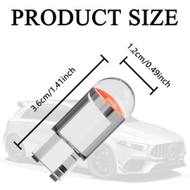 beypovk 30 bombillas LED 194, 6000 K, 168, 2825, W5W, T10, bombillas de repuesto LED COB, sin errores, bombillas interiores para coches, domos, mapas, puertas, cortesías, matrículas (rojo)