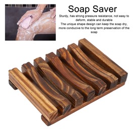 Yosoo Jabonera de Bambú, 4 Uds Soporte de Jabón Resistente Resistente Al Agua, Jabonera Ahorro de Jabón para Salón de Belleza del Baño del Hogar Viajar Acampar Gimnasio