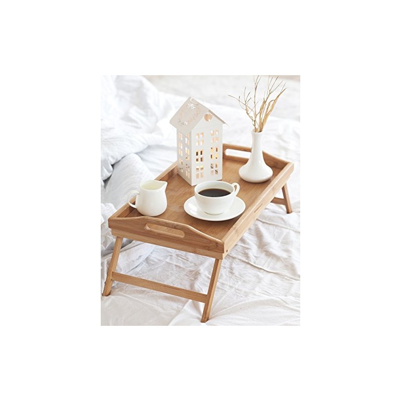 Greenco GRC2547 Foldable Breakfast Table, Laptop Desk, Bamboo
