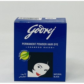 Godrej Permanent Powder Hair Dye Herbal Extracts Natural Black Exp/25