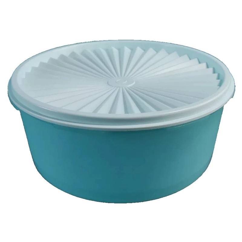 Tupperware Servalier Canister Stacking Cookie One Touch Seal Teal Mint