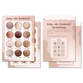 Sellerrocket Baby Shower Games Gap Rates 2 Cards - Puzzles, Fun and Surprises for Your Baby Shower - 2 Fun Games for the Upcoming Baby Shower - Great Guessing Game and Party Gift