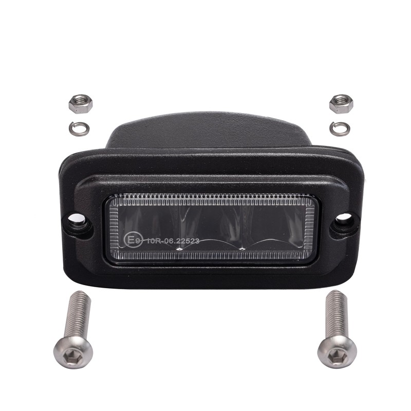 Raycharm 4.3" Off-Road Flush-Mount LED Pods, 6000K Cool-White, Spot Beam,