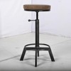 Diwhy Industrial Vintage Bar Stool, PU Seat Counter Stool, Height