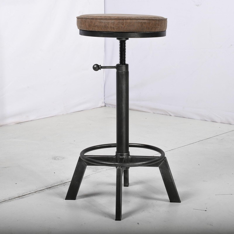 Diwhy Industrial Vintage Bar Stool, PU Seat Counter Stool, Height
