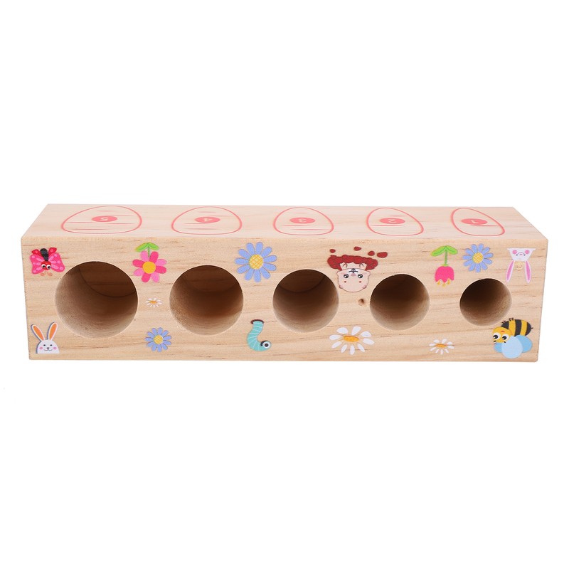 Wooden Pull Carrot Game Number Fine Motor Skill Toy Matching