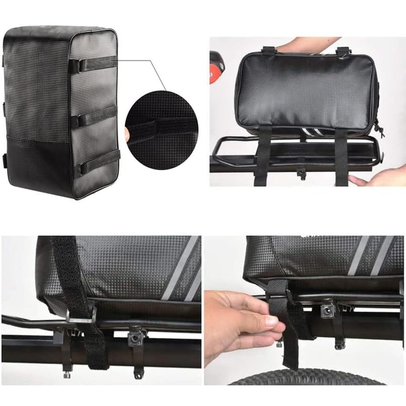 TTBDDM Bicycle Pannier Rack Bag, Bicycle Rear Bag with Reflective