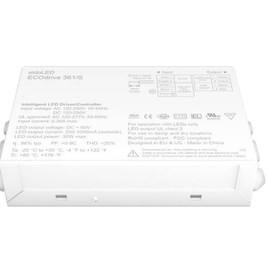 EldoLed ECOdrive 361/S, ECOdrive, 30W, 0-10V, 1 Control Channel, Constant Current, 1x 55V Output, Side Feed, Metal Square (700MA LIN)