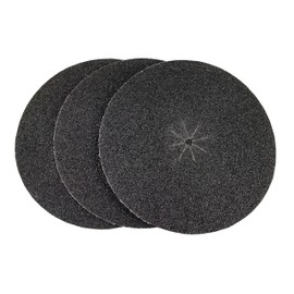 Starcke Premium 7 Inch Slotted Edger Floor Sanding Discs - 8 Slots 5/16" Hole Black Silicon Carbide - for Wood Floors (50 Pack, 100 Grit)