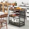 Giantex Rolling Bar Cart, 3-Tier Industrial Buffet Serving Cart with