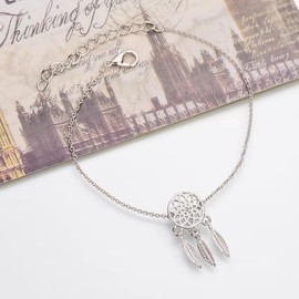 Stocking Stuffers Holiday Outfits for Women 2024 Dream Catcher Bracelet for Women Boho Dreamcatcher Bracelet Gold Dream Catcher Charm Bracelet Vintage Western Jewelry Gift for Girls (Silver)