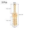 sourcing map Straight Brass Barb Fitting Reducer, Fit Hose ID