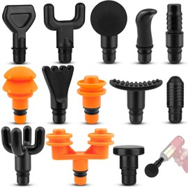GZqiancang 13 Stück Massagepistole Aufsätze,Tragbares Massagepistolenkopf für Kopf, Gesäß, Oberschenkel, Waden, hilft, Weichteile und Muskeln zu Entspannen