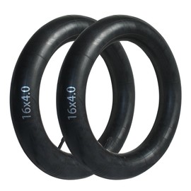 1/2 piezas de tubo interior de bicicleta de 16 x 4.0 | Válvula Schrader | para neumáticos de grasa de 16 pulgadas, bicicletas de nieve y arena, goma resistente (2 tubos interiores, 16 x 4.0 pulgadas)