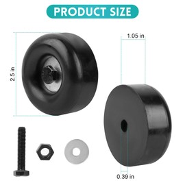 Trailer Ramp Door Bumpers Replacement Door Ramp Stop with Screw Kits Round Rubber Bump Stops for Cargo Trailer Ramp Doors and Truck Doors RV Doors - 4pcs