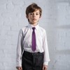 Alizeal Boys Solid Color Pre-tied 2.4'' Zipper Skinny Neckties for