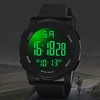 Digital Sports Watch Glass Waterproof Luminous Backlight Digital Watch with