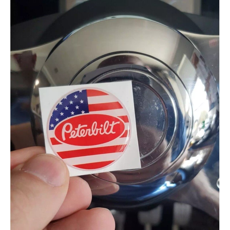Peterbilt Steering Wheel horn button 1.5 inches Epoxy Sticker