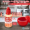 Qualirey 20 Pack Fruit Fly Trap Refill Liquid, 0.68oz/ Bottle