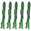 POFET 5pcs Green Tinsel Garland 2M Metallic Glitter Hanging Decoration
