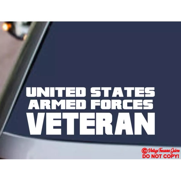 Oracal UNITED STATES ARMED FORCES VETERAN Decal Sticker ARMY NAVY