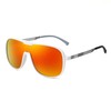 FEISEDY Polarized Sunglasses Men Mirrored One Piece Lens Shades Women