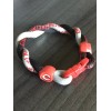 Unbranded Cincinnati Reds Black & Grey Twisted Bracelet. Approximately 8”