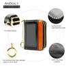 ANDOILT Small Genuine Leather Wallet for Women Men RFID Blocking